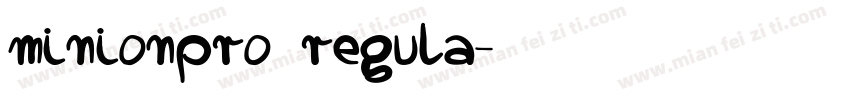 minionpro regula字体转换